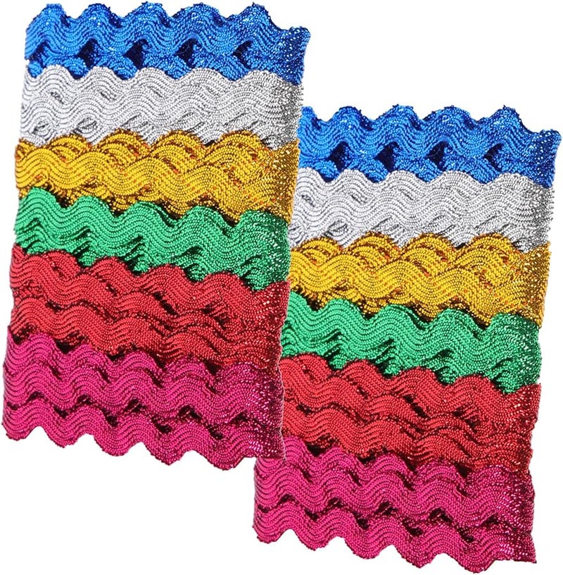 2PCS Wavy Ribbon Trim For DIY Sewing Dress Curtain Wedding Craft Bow Making - Image 1